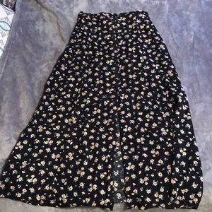 Maxi button down skirt
